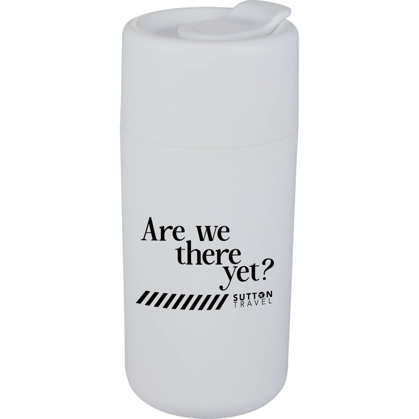 Front View of White Urban 16oz Recycled Tumbler