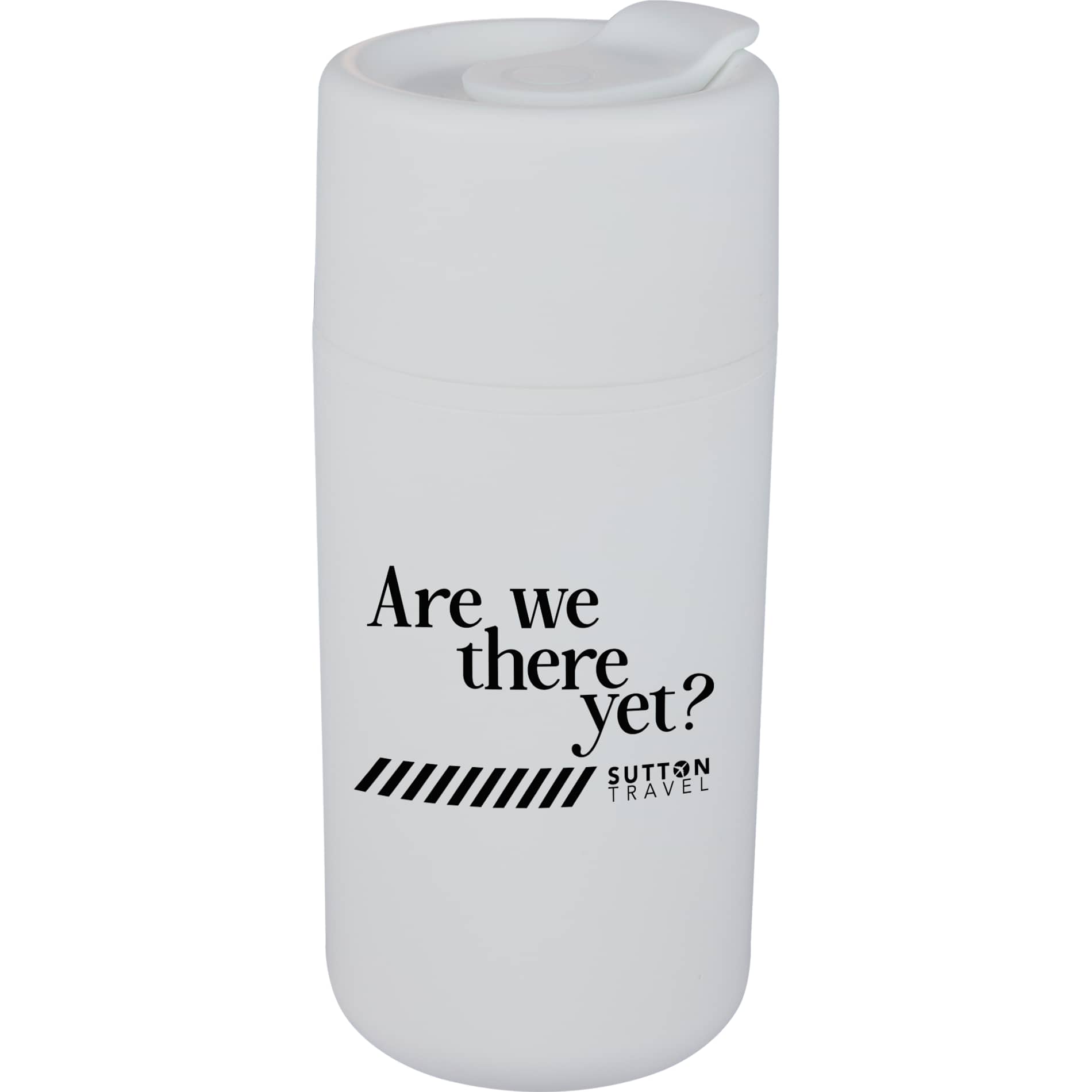 Front View of White Urban 16oz Recycled Tumbler