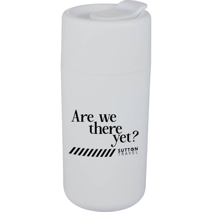 Front View of White Urban 16oz Recycled Tumbler