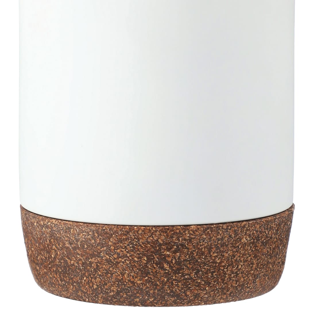 Front View of White Valhalla 16oz Tumbler With Plastic Inner plain