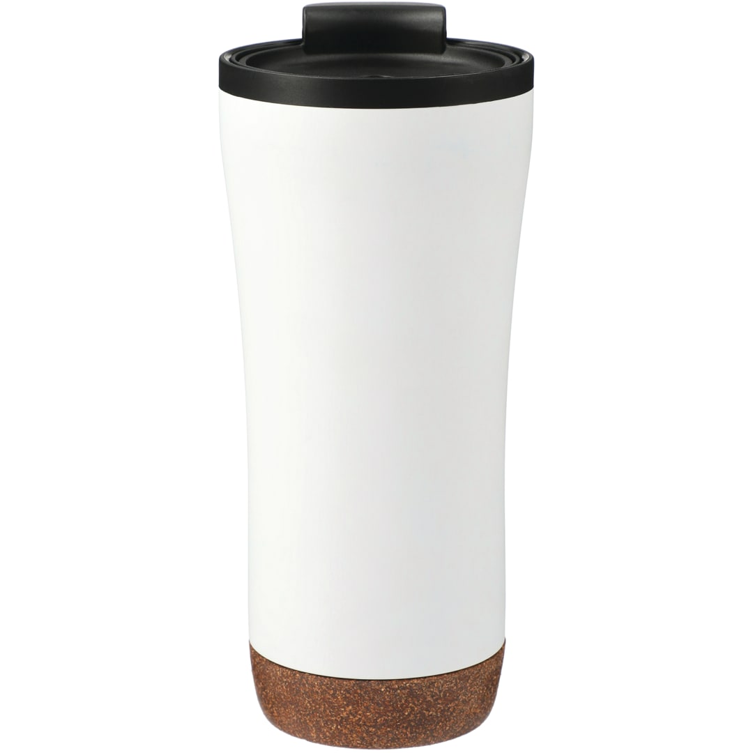 Front View of White Valhalla 16oz Tumbler With Plastic Inner plain