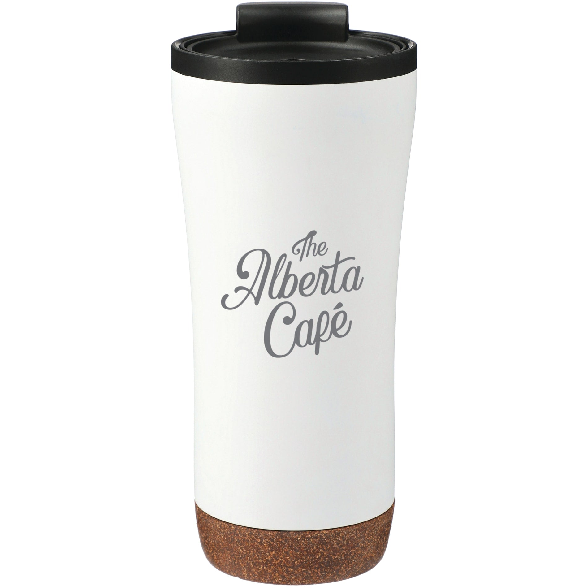 Front View of White Valhalla 16oz Tumbler With Plastic Inner