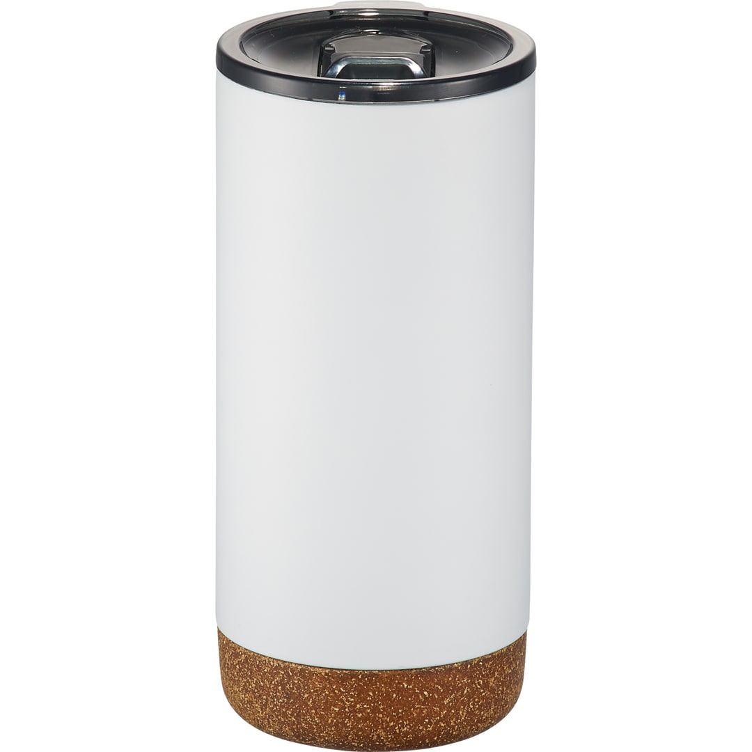 Front View of White Valhalla Copper Vacuum Insulated Tumbler 16oz plain