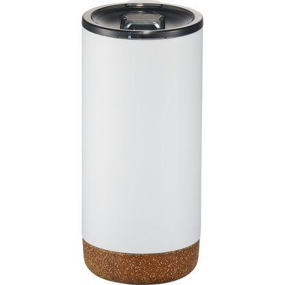 Front View of White Valhalla Copper Vacuum Insulated Tumbler 16oz plain