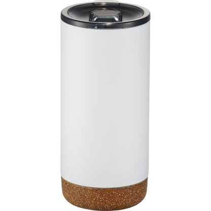 Front View of White Valhalla Copper Vacuum Insulated Tumbler 16oz plain