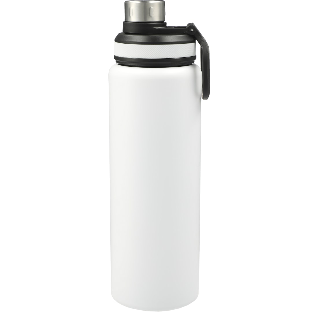 Front View of White Vasco 32oz Stainless Steel Bottle plain
