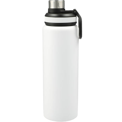 Front View of White Vasco 32oz Stainless Steel Bottle plain