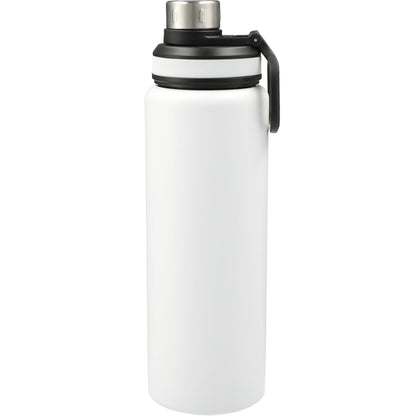 Front View of White Vasco 32oz Stainless Steel Bottle plain
