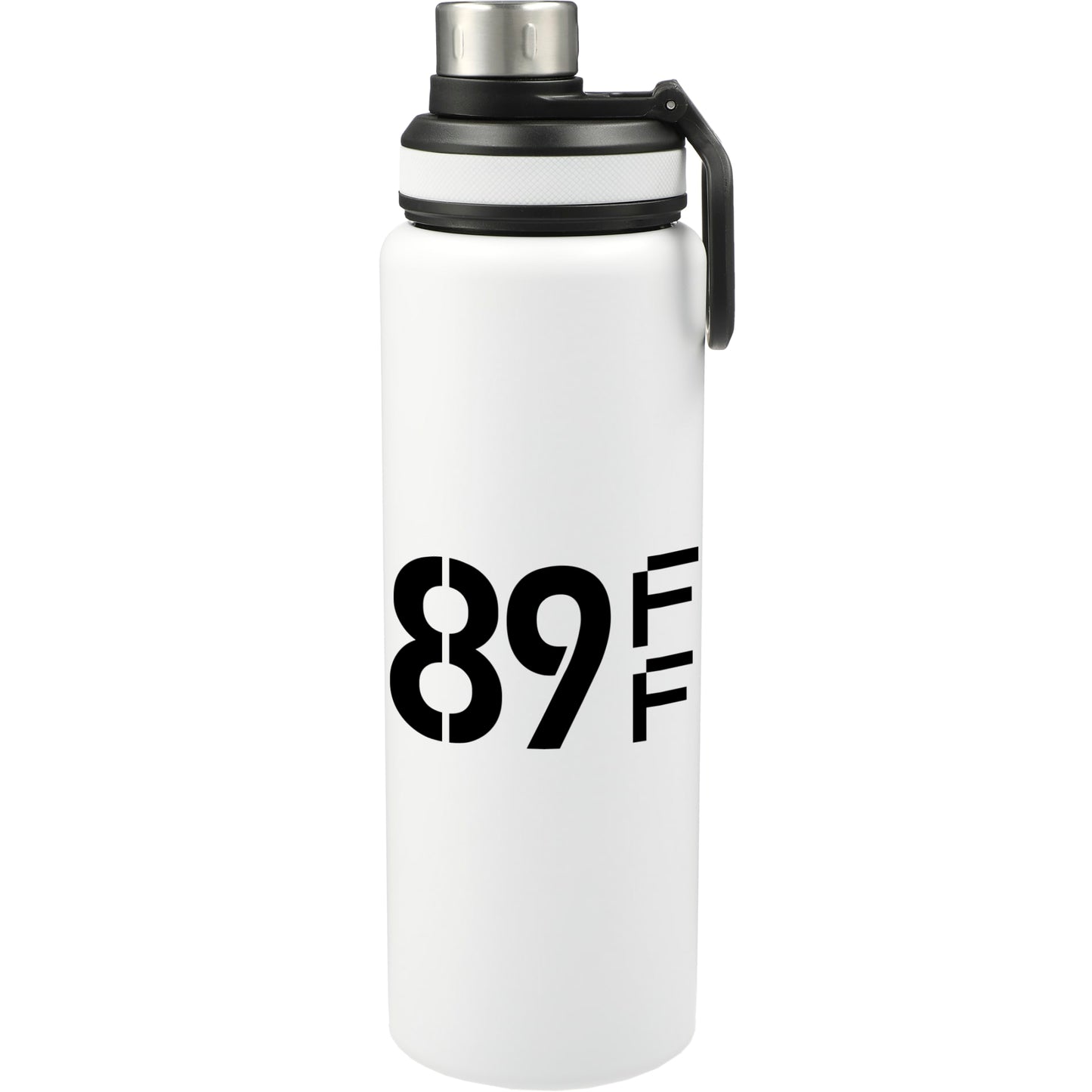 Front View of White Vasco 32oz Stainless Steel Bottle