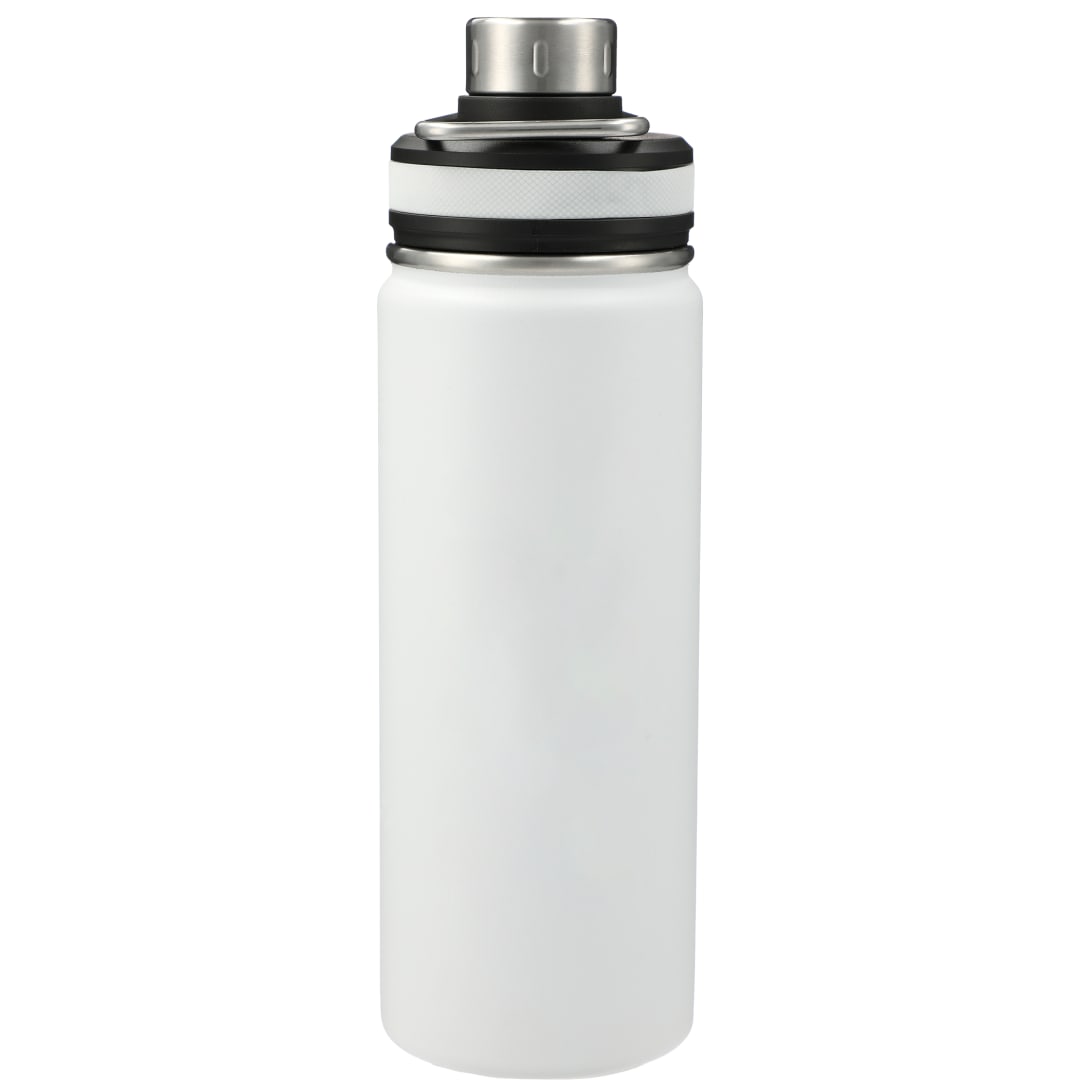 Front View of White Vasco Copper Vacuum Insulated Bottle 20oz plain