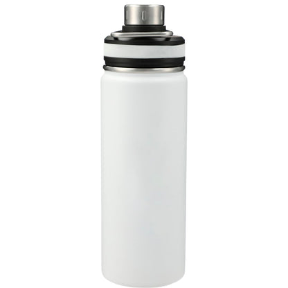Front View of White Vasco Copper Vacuum Insulated Bottle 20oz plain