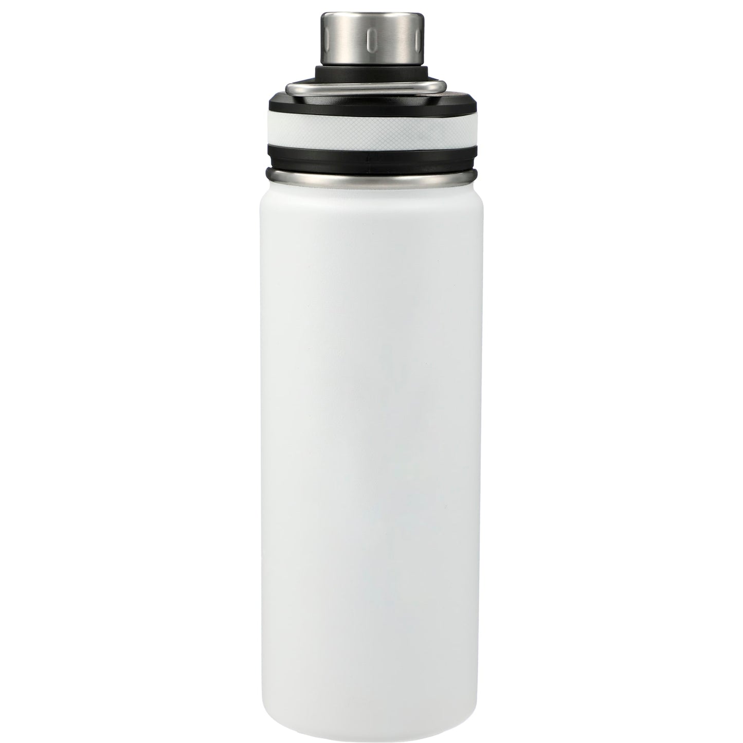 Front View of White Vasco Copper Vacuum Insulated Bottle 20oz plain