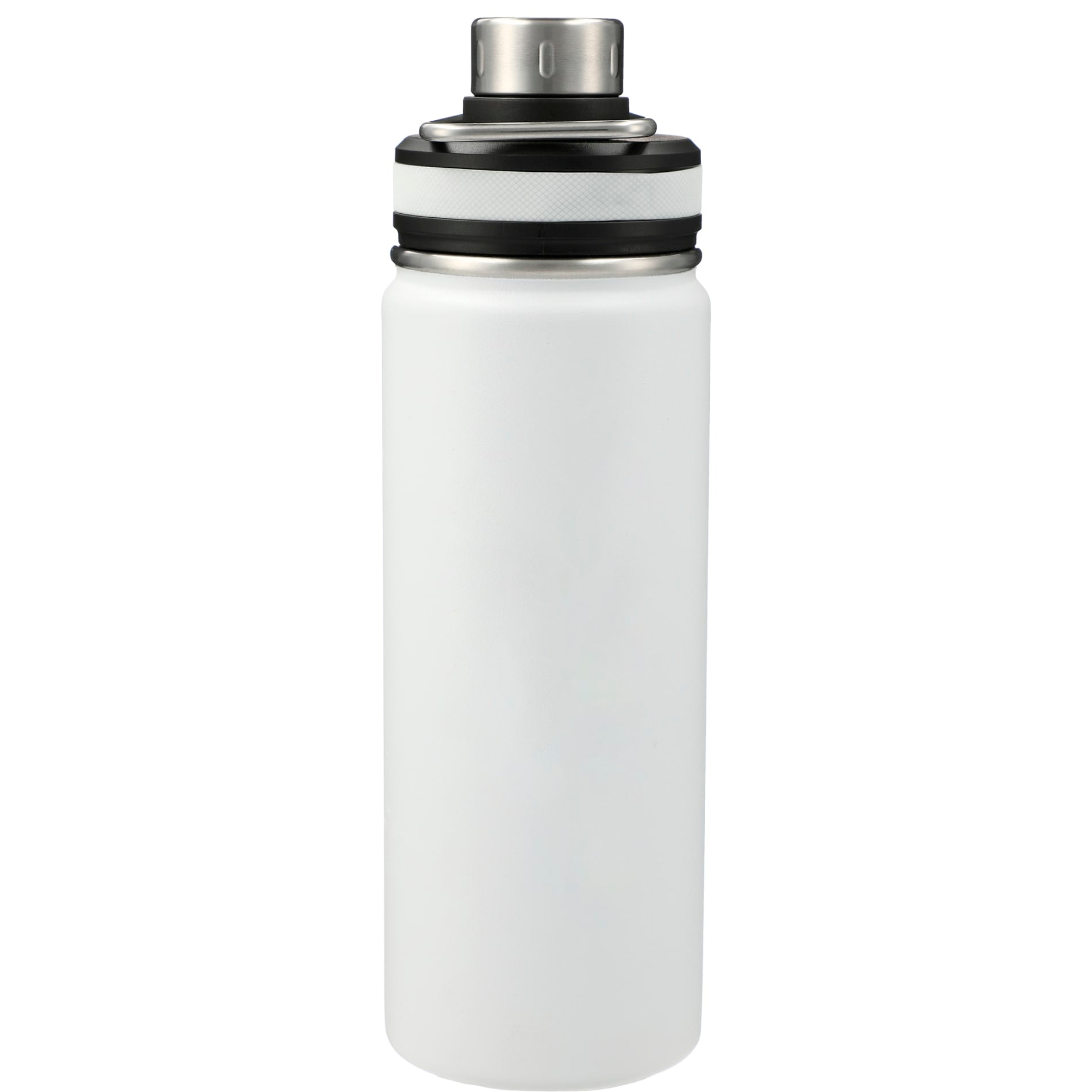 Front View of White Vasco Copper Vacuum Insulated Bottle 20oz plain