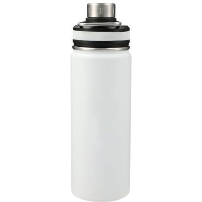 Front View of White Vasco Copper Vacuum Insulated Bottle 20oz plain