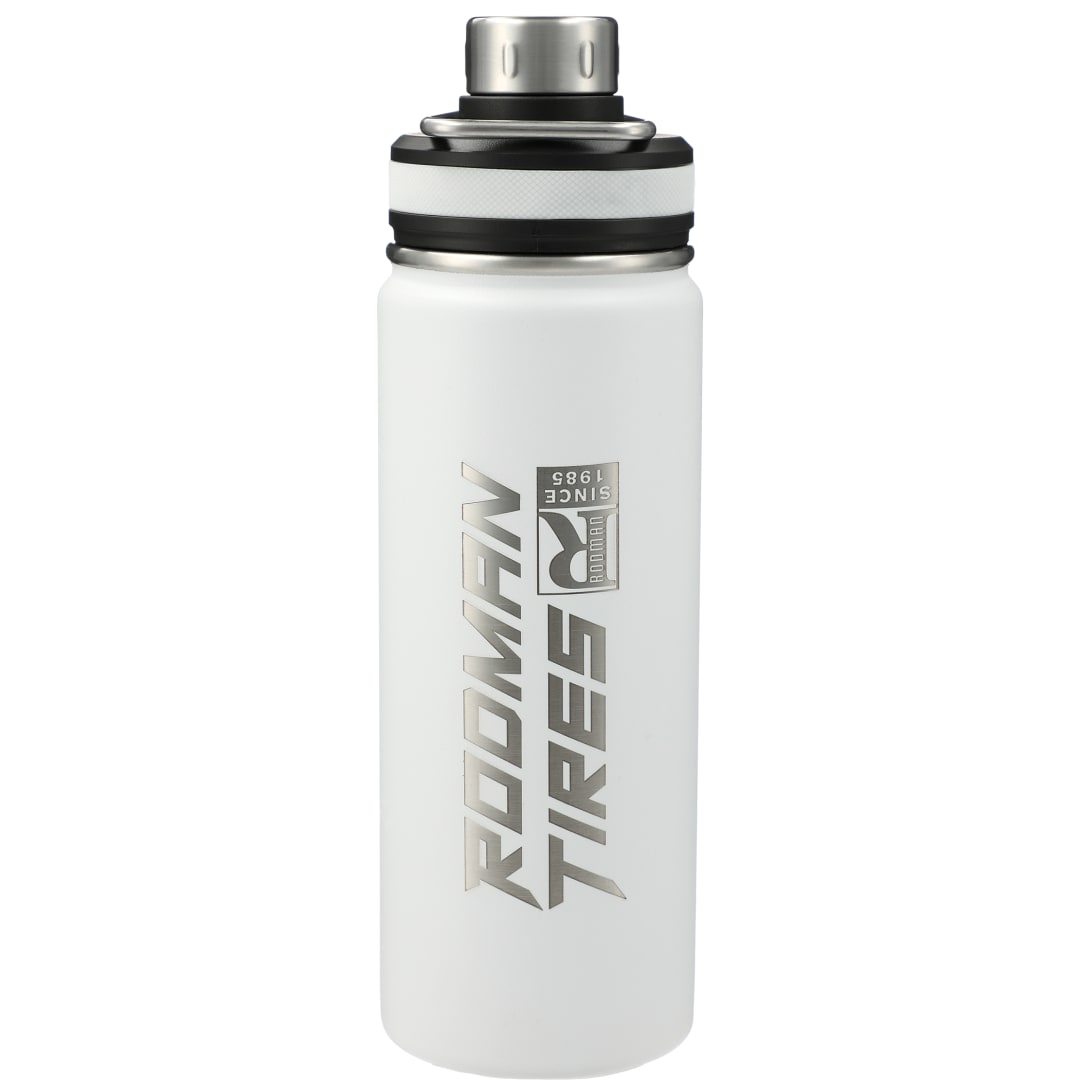 Front View of White Vasco Copper Vacuum Insulated Bottle 20oz