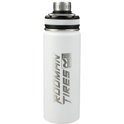 Front View of White Vasco Copper Vacuum Insulated Bottle 20oz