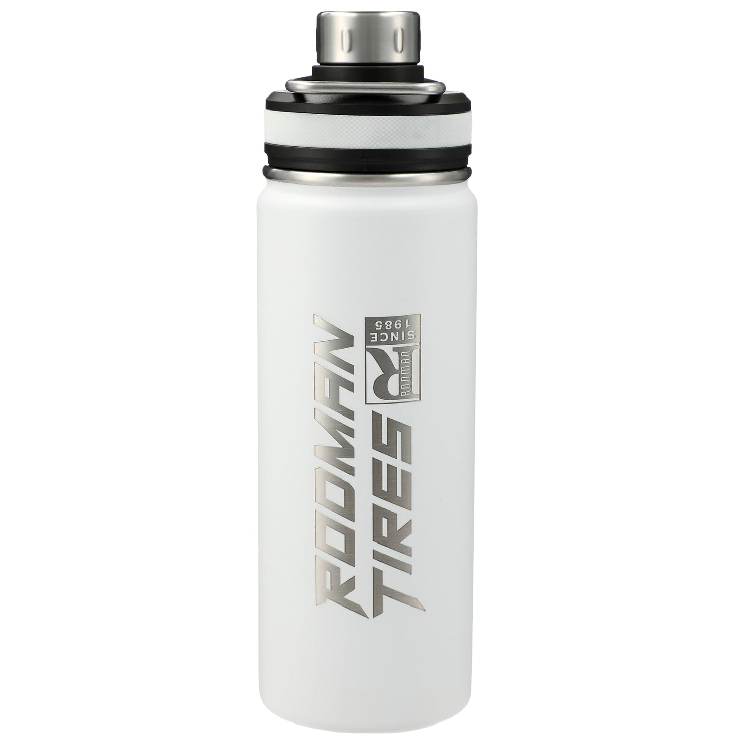 Front View of White Vasco Copper Vacuum Insulated Bottle 20oz