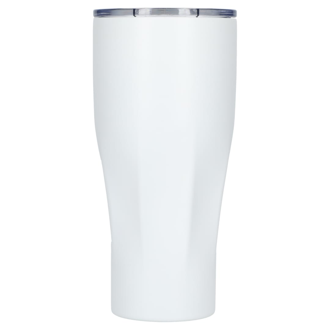 Front View of White Victor Recycled Vacuum Insulated Tumbler 20oz plain