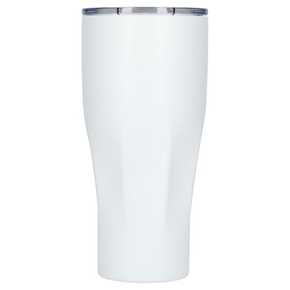 Front View of White Victor Recycled Vacuum Insulated Tumbler 20oz plain