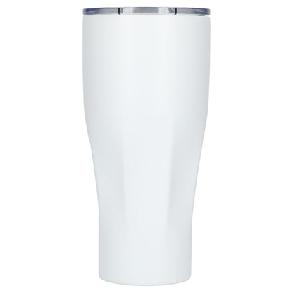 Front View of White Victor Recycled Vacuum Insulated Tumbler 20oz plain