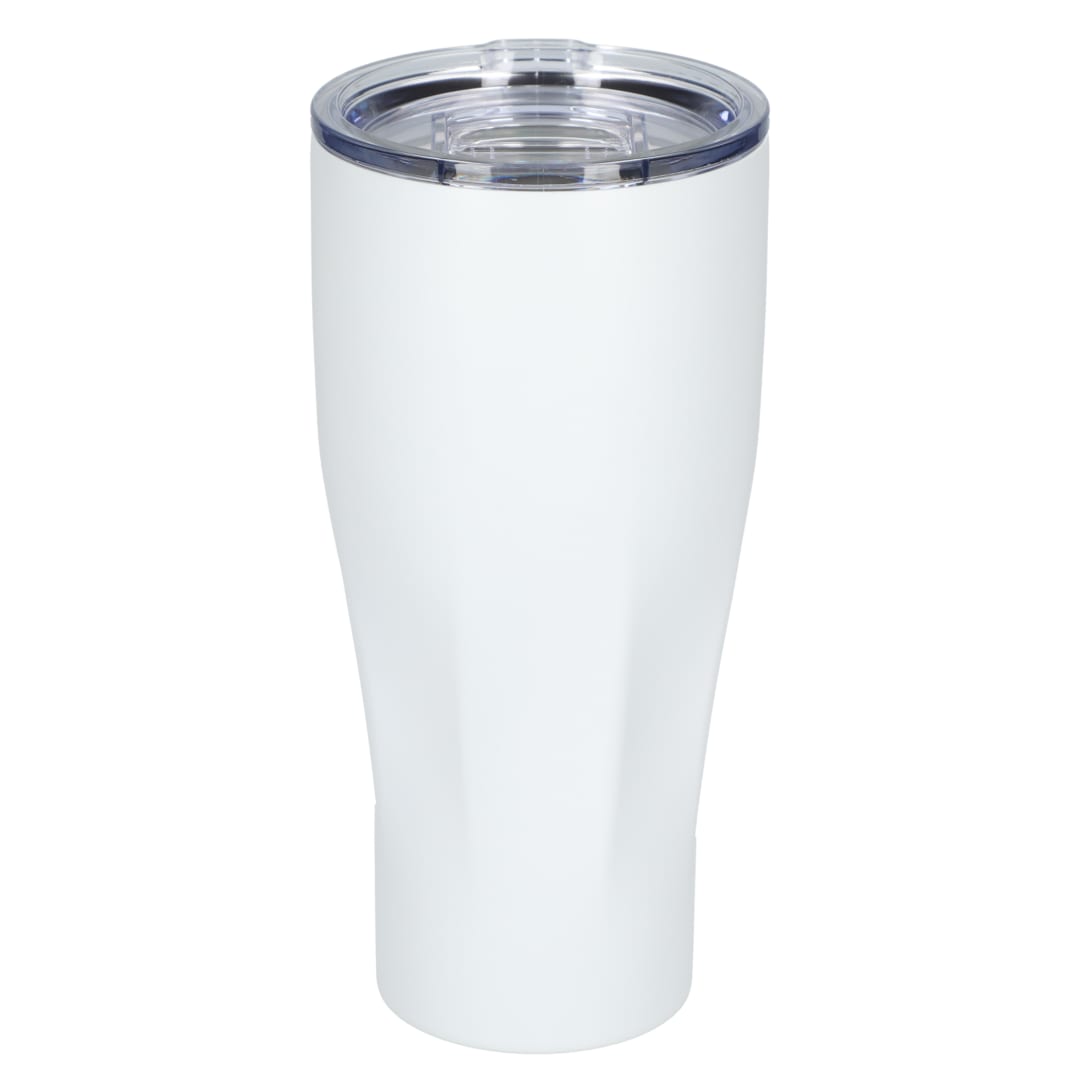 Front View of White Victor Recycled Vacuum Insulated Tumbler 20oz plain