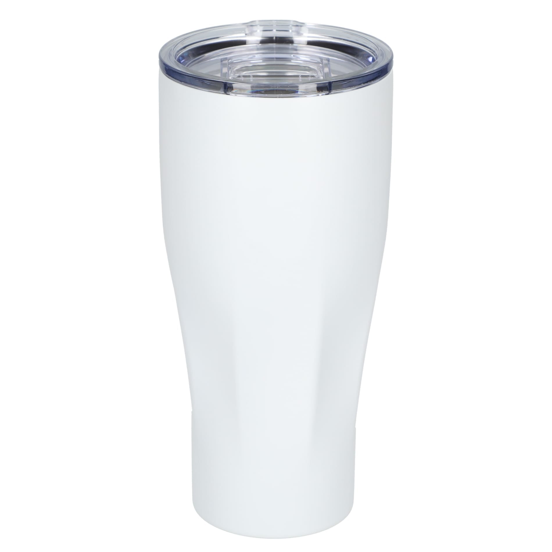 Front View of White Victor Recycled Vacuum Insulated Tumbler 20oz plain
