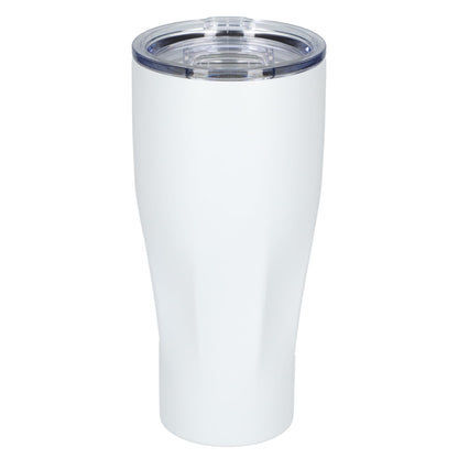 Front View of White Victor Recycled Vacuum Insulated Tumbler 20oz plain