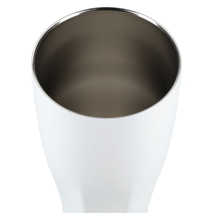 Front View of White Victor Recycled Vacuum Insulated Tumbler 20oz plain