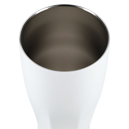 Front View of White Victor Recycled Vacuum Insulated Tumbler 20oz plain