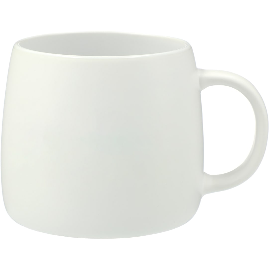 Front View of White Vida Ceramic Mug 15oz plain