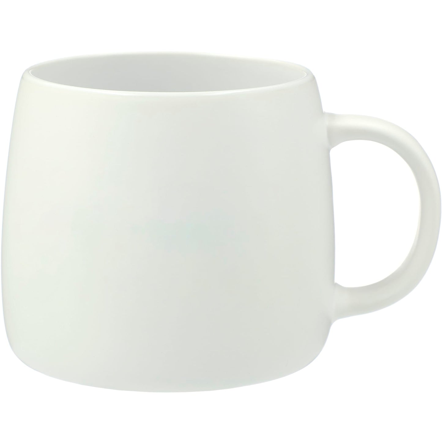 Front View of White Vida Ceramic Mug 15oz plain