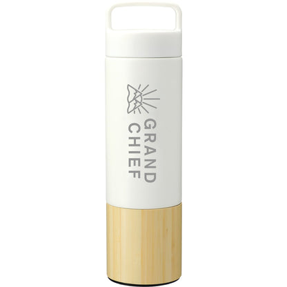 Front View of White Welly® Traveler Copper Vacuum Bottle 18oz