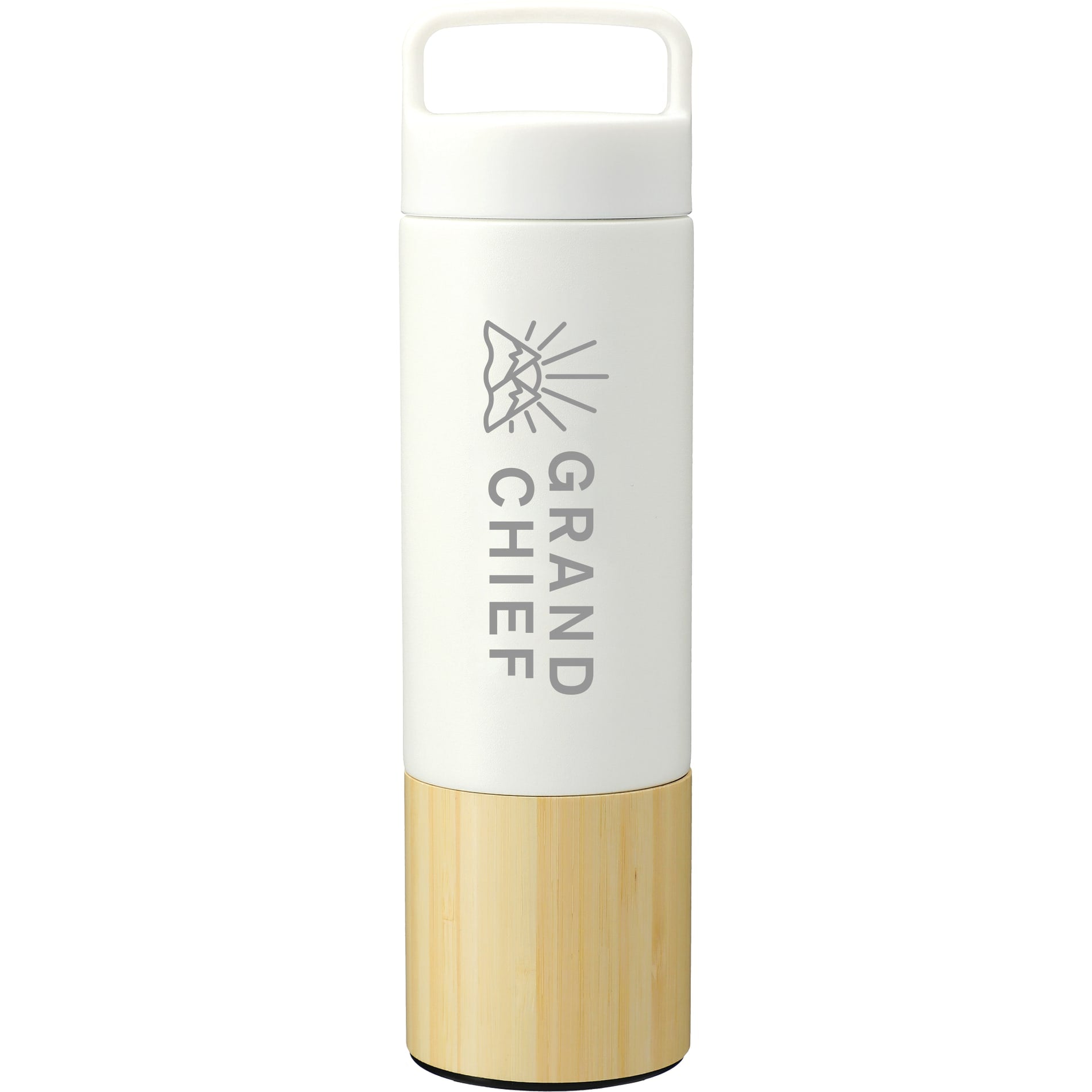 Front View of White Welly® Traveler Copper Vacuum Bottle 18oz
