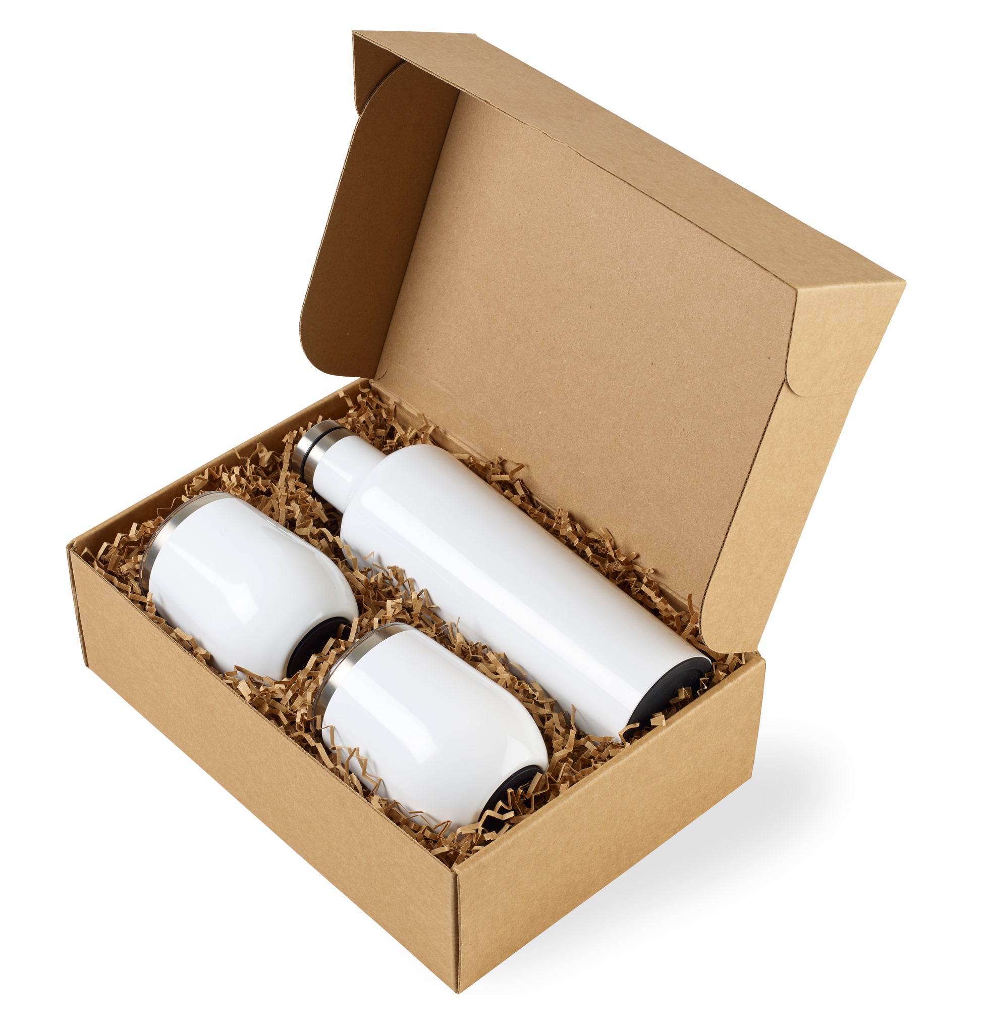 Gloss White CORKCICLE® Canteen & Stemless Wine Cup Gift Set plain