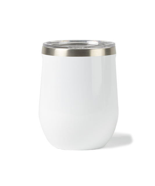 Gloss White CORKCICLE® Stemless Wine Cup - 12 Oz. plain