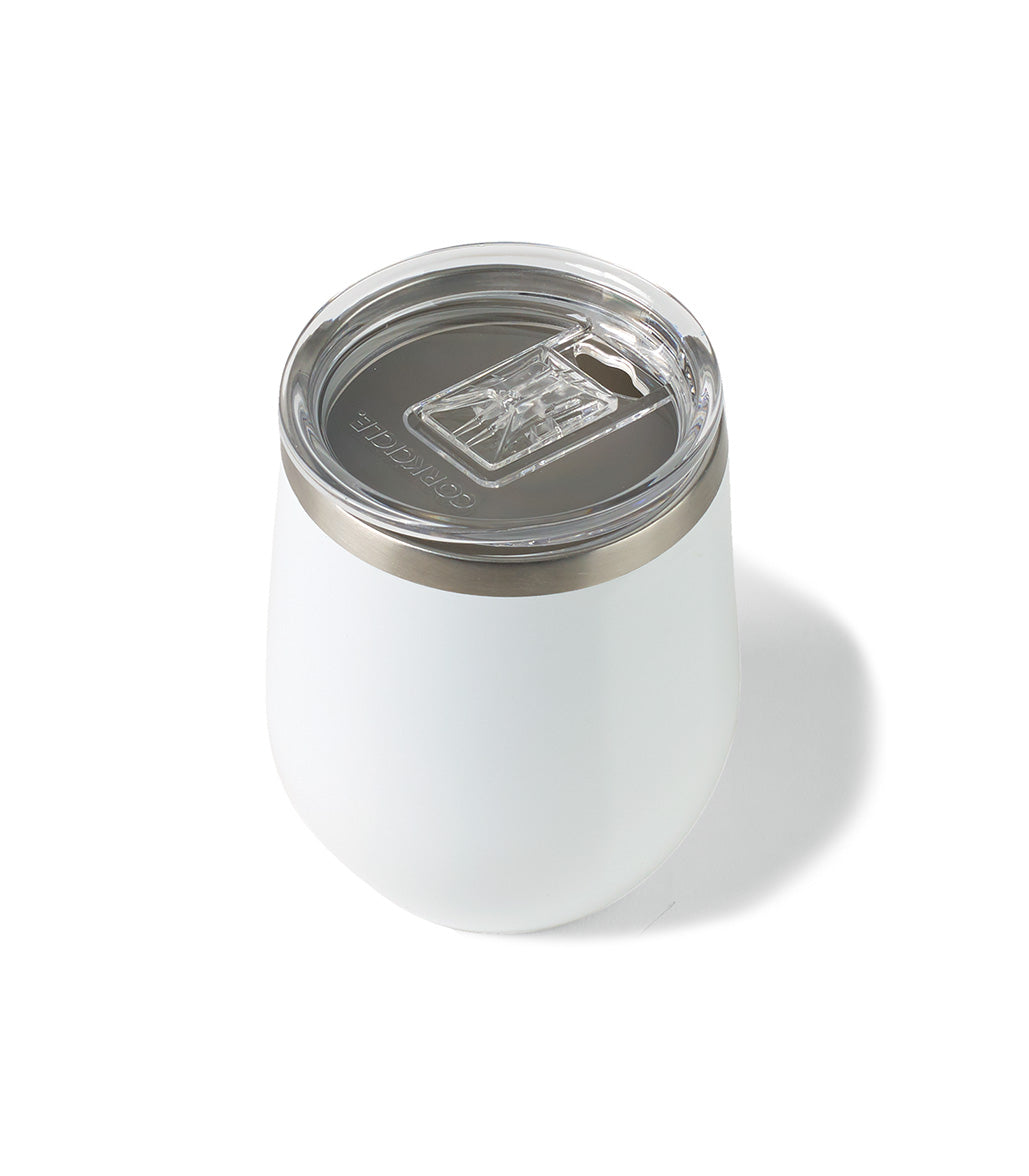 Gloss White CORKCICLE® Stemless Wine Cup - 12 Oz. plain