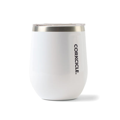 Gloss White CORKCICLE® Stemless Wine Cup - 12 Oz. plain