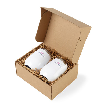 Gloss White CORKCICLE® Stemless Wine Cup Gift Set