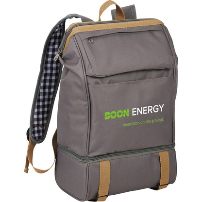 Gray Café Picnic Backpack for Two