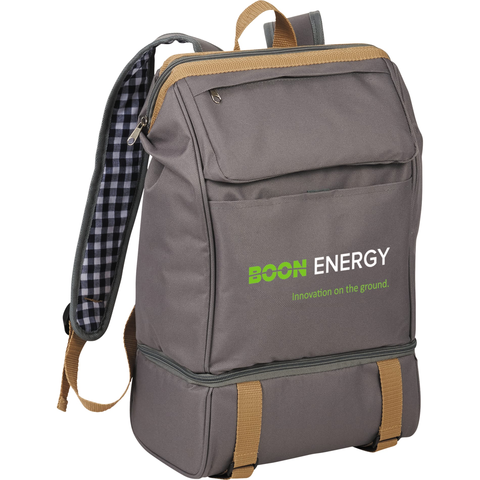 Gray Café Picnic Backpack for Two