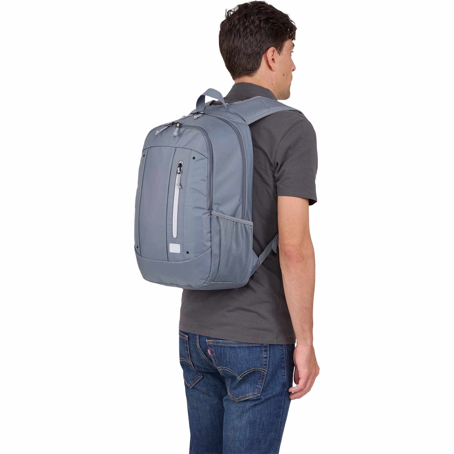 Gray Case Logic Jaunt Recycled 15" Computer Backpack plain