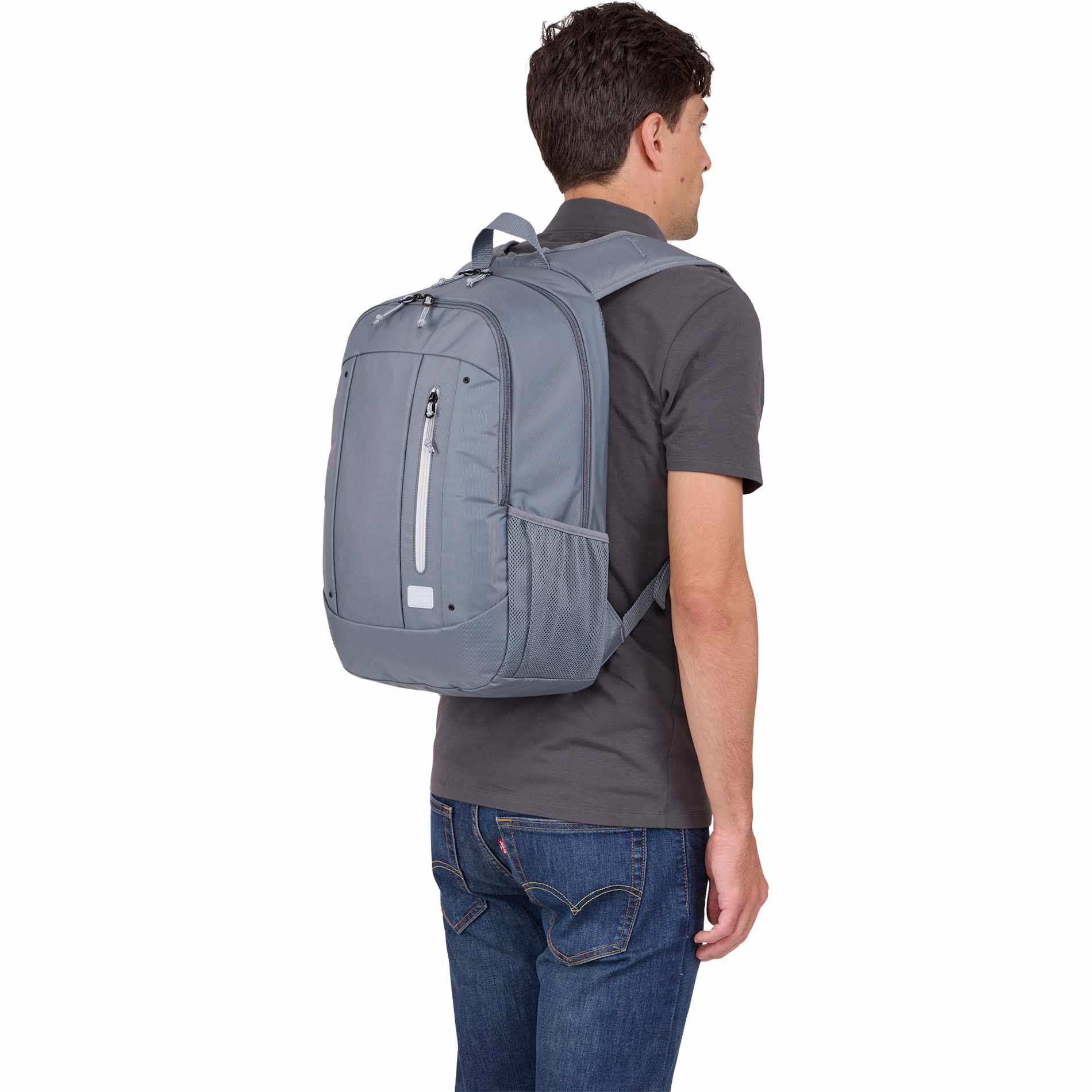 Gray Case Logic Jaunt Recycled 15" Computer Backpack plain