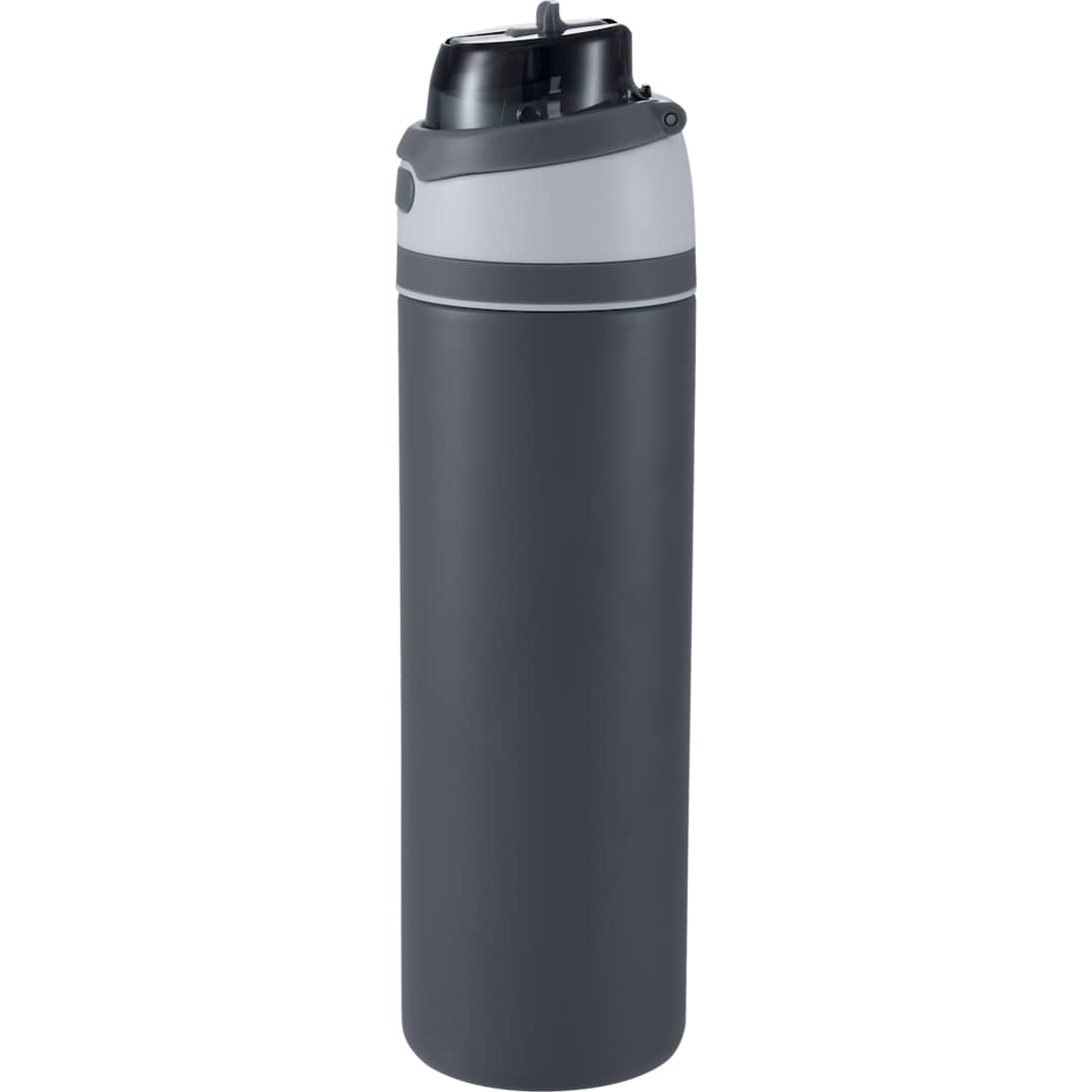 Gray Elvin 28oz Recycled Stainless Flip Straw Bottle plain