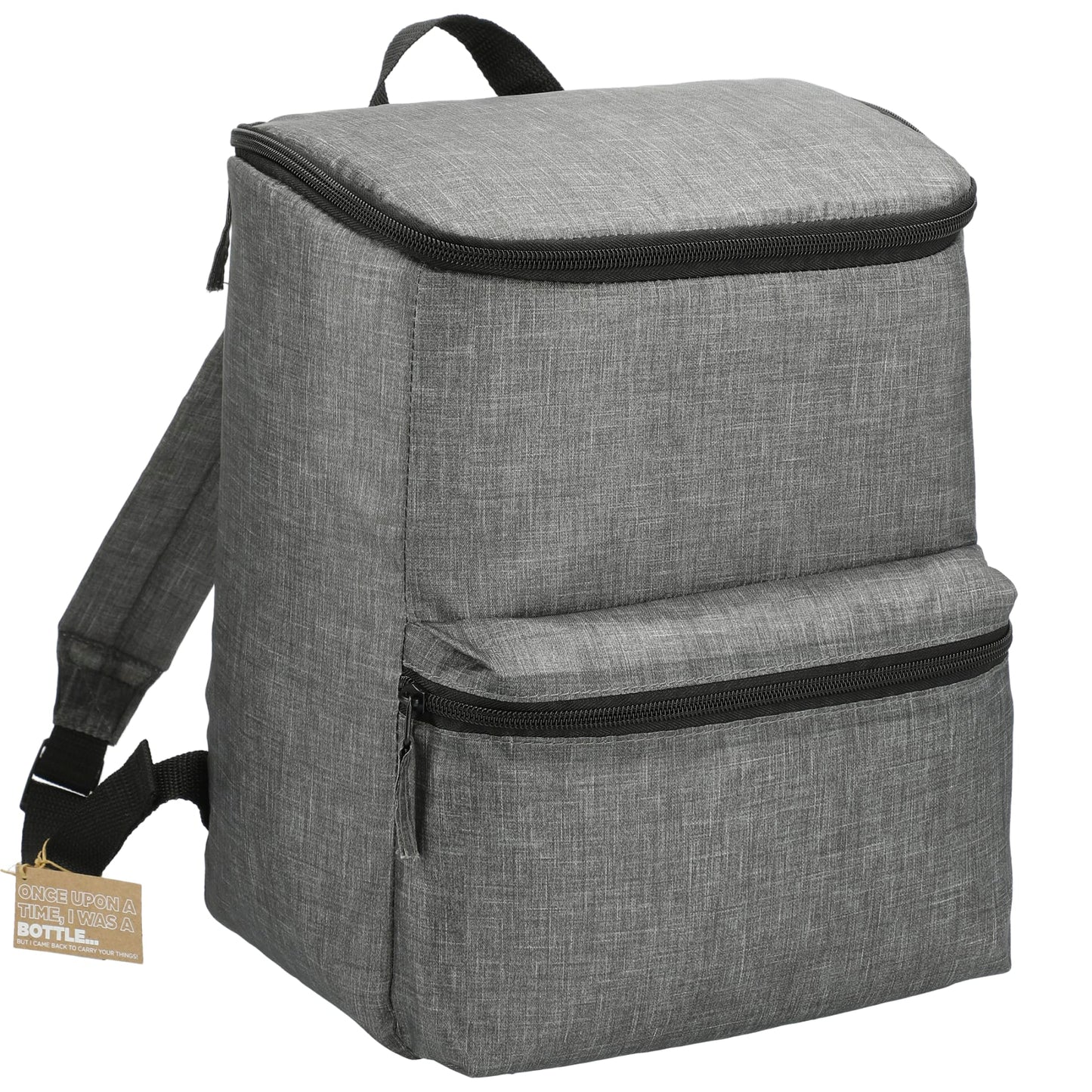 Gray Excursion Recycled 20 Can Backpack Cooler plain