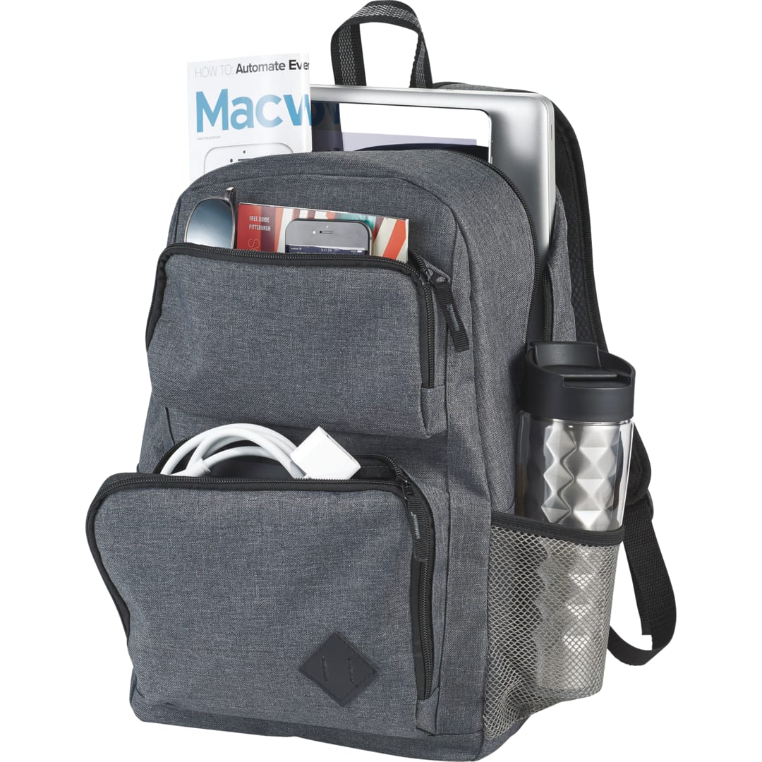Gray Graphite Deluxe 15" Computer Backpack plain