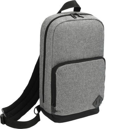 Gray Graphite Deluxe Recycled Sling Backpack plain