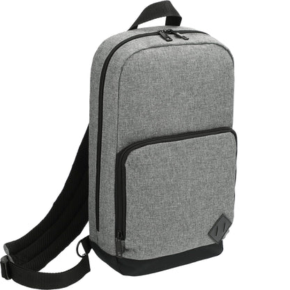 Gray Graphite Deluxe Recycled Sling Backpack plain