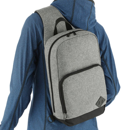 Gray Graphite Deluxe Recycled Sling Backpack plain