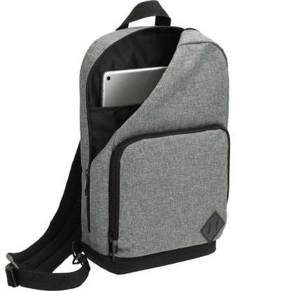 Gray Graphite Deluxe Recycled Sling Backpack plain