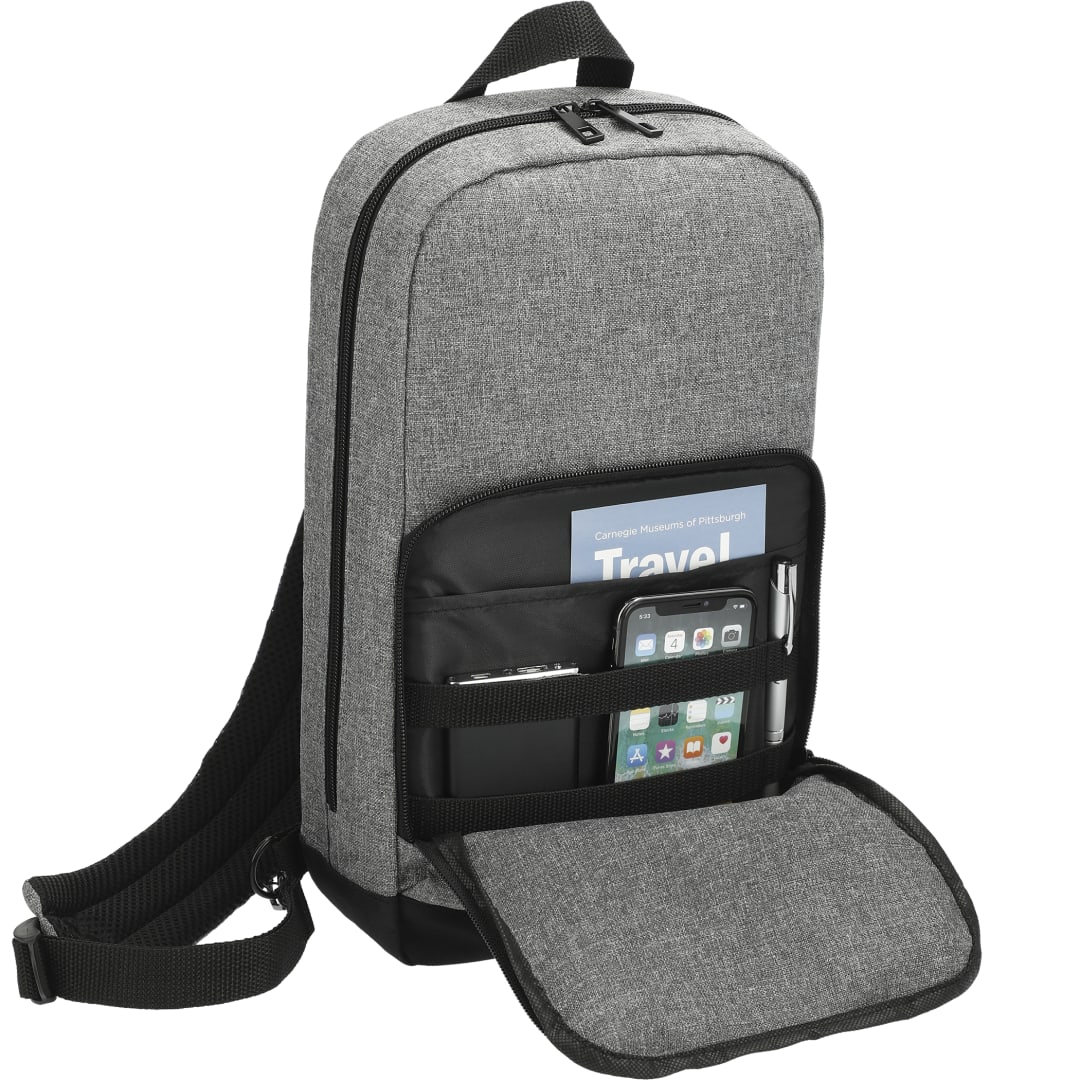 Gray Graphite Deluxe Recycled Sling Backpack